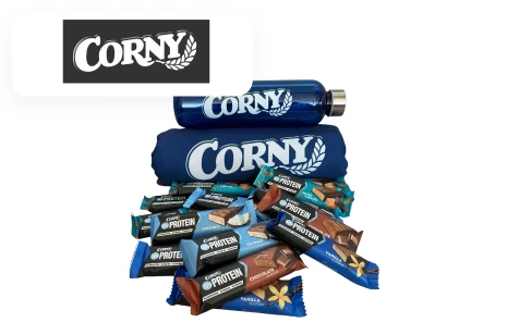 32.–36. místo | Balíček produktů a tyčinek Corny Protein 32.–36. místo | Balíček produktů a tyčinek Corny Protein