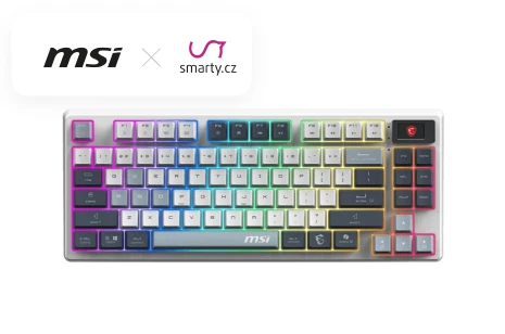 30. místo | Herní klávesnice MSI FORGE GK600 TKL Sky 30. místo | Herní klávesnice MSI FORGE GK600 TKL Sky