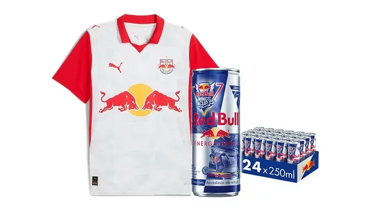 Fotbalový dres Red Bull  + 24 ks drinků